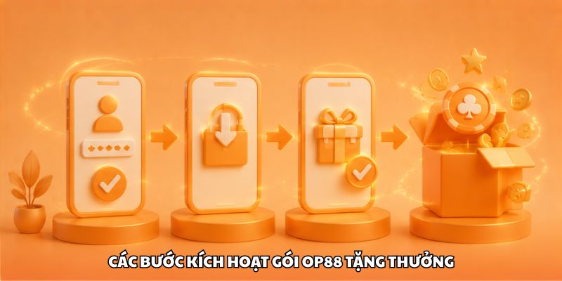 Các bước kích hoạt gói OP88 tặng thưởng
