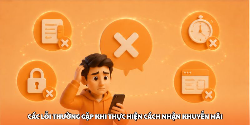 Các lỗi thường gặp khi thực hiện cách nhận khuyến mãi