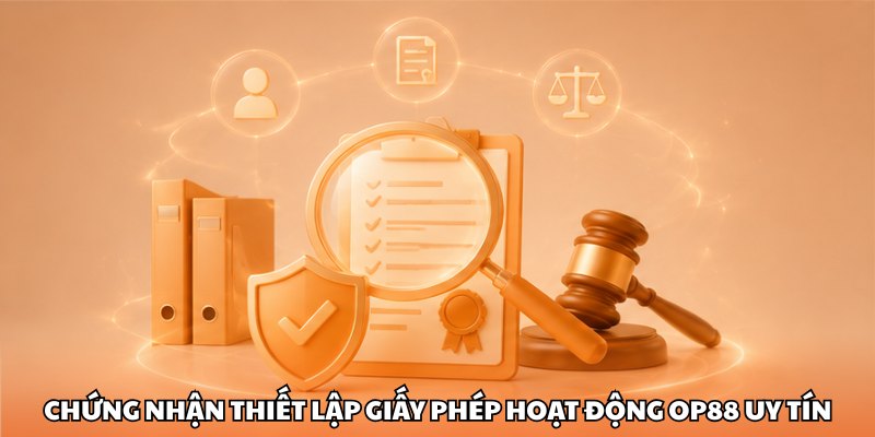 Chứng nhận thiết lập giấy phép hoạt động OP88 uy tín