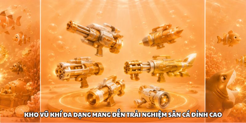 Kho vũ khí đa dạng mang đến trải nghiệm săn cá đỉnh cao