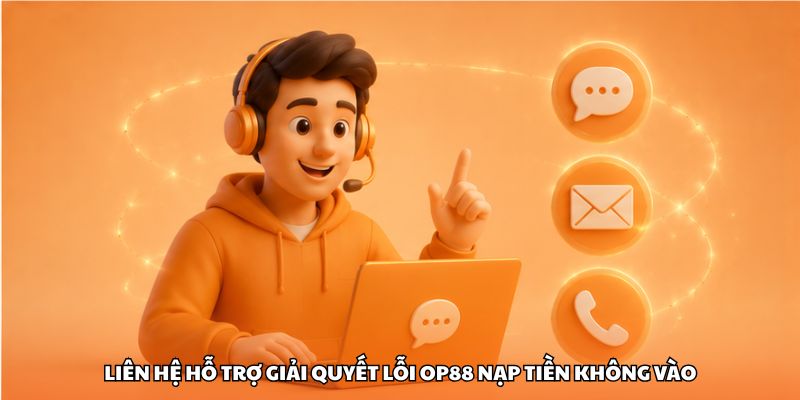 Liên hệ hỗ trợ giải quyết lỗi OP88 nạp tiền không vào