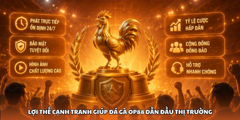 Lợi thế cạnh tranh giúp đá gà OP88 dẫn đầu thị trường