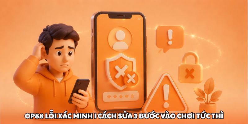 OP88 Lỗi Xác Minh | Cách Sửa 3 Bước Vào Chơi Tức Thì