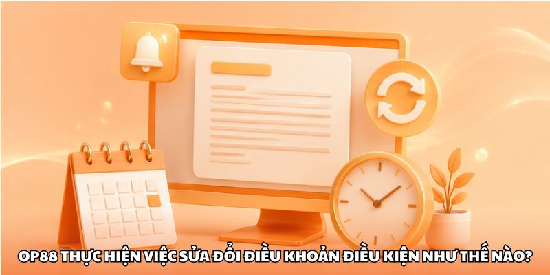 OP88 thực hiện việc sửa đổi điều khoản điều kiện như thế nào?