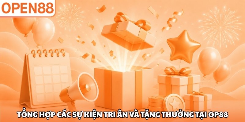 Tổng hợp các sự kiện tri ân và tặng thưởng tại OP88